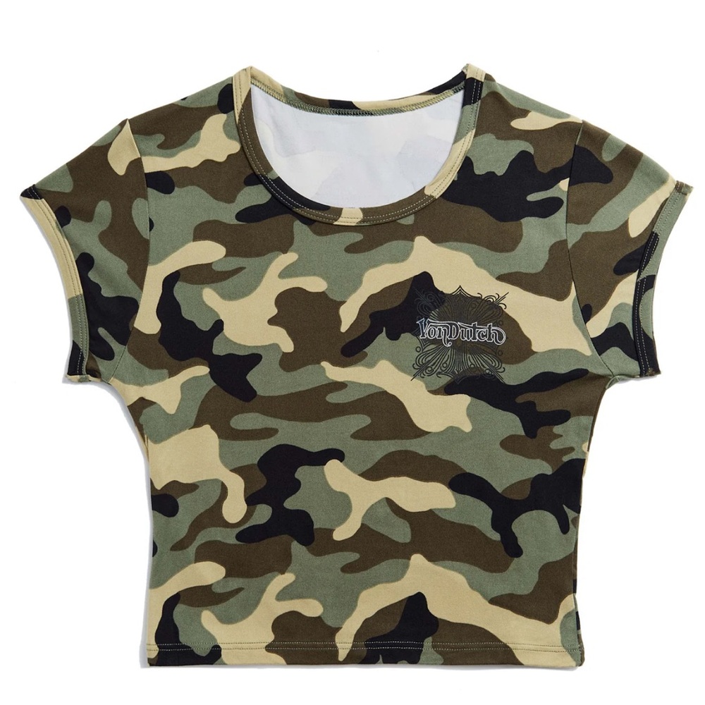 Von Dutch Camouflage Crop Tee